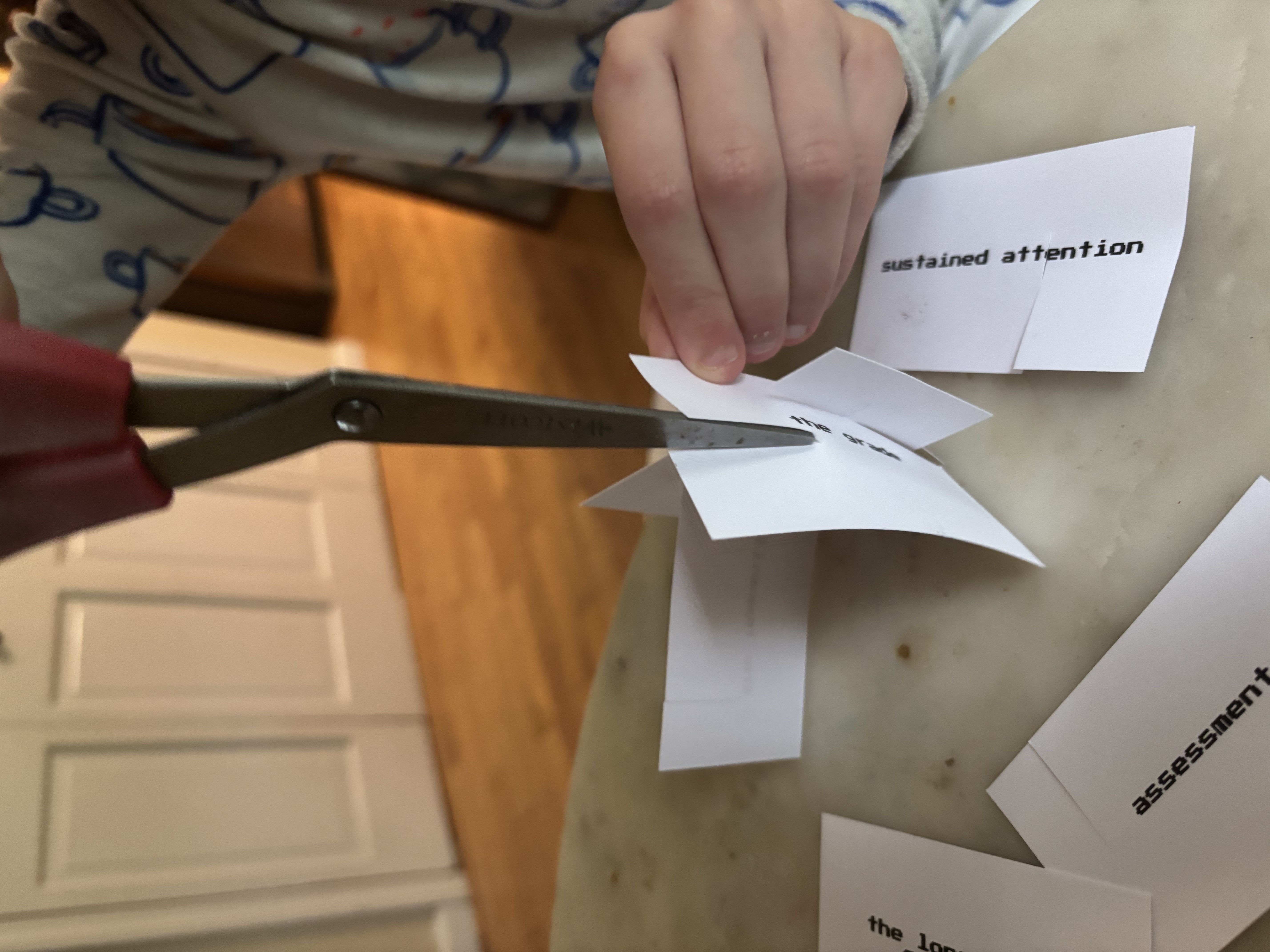 Cutting cards