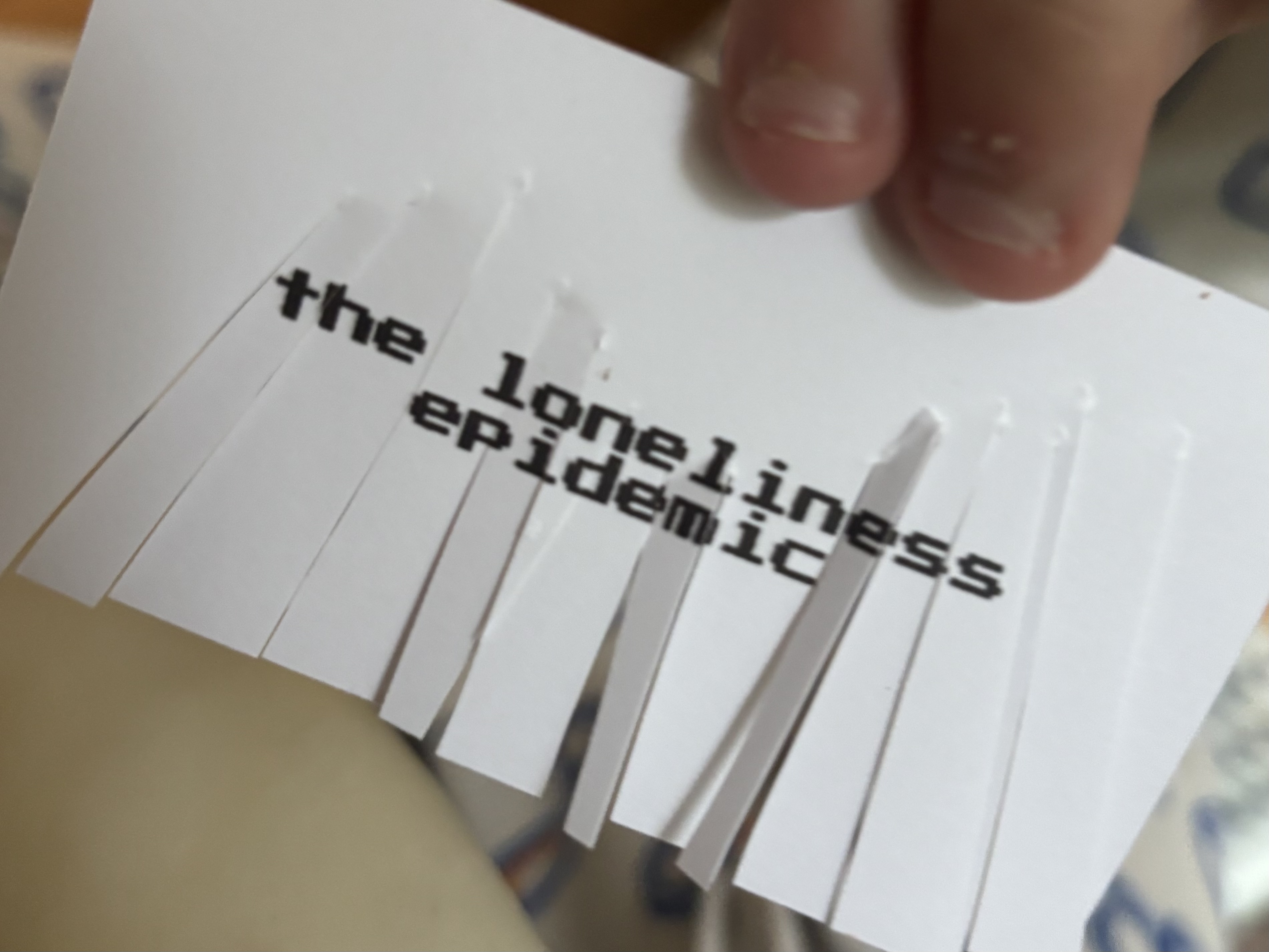 The loneliness epidemic card