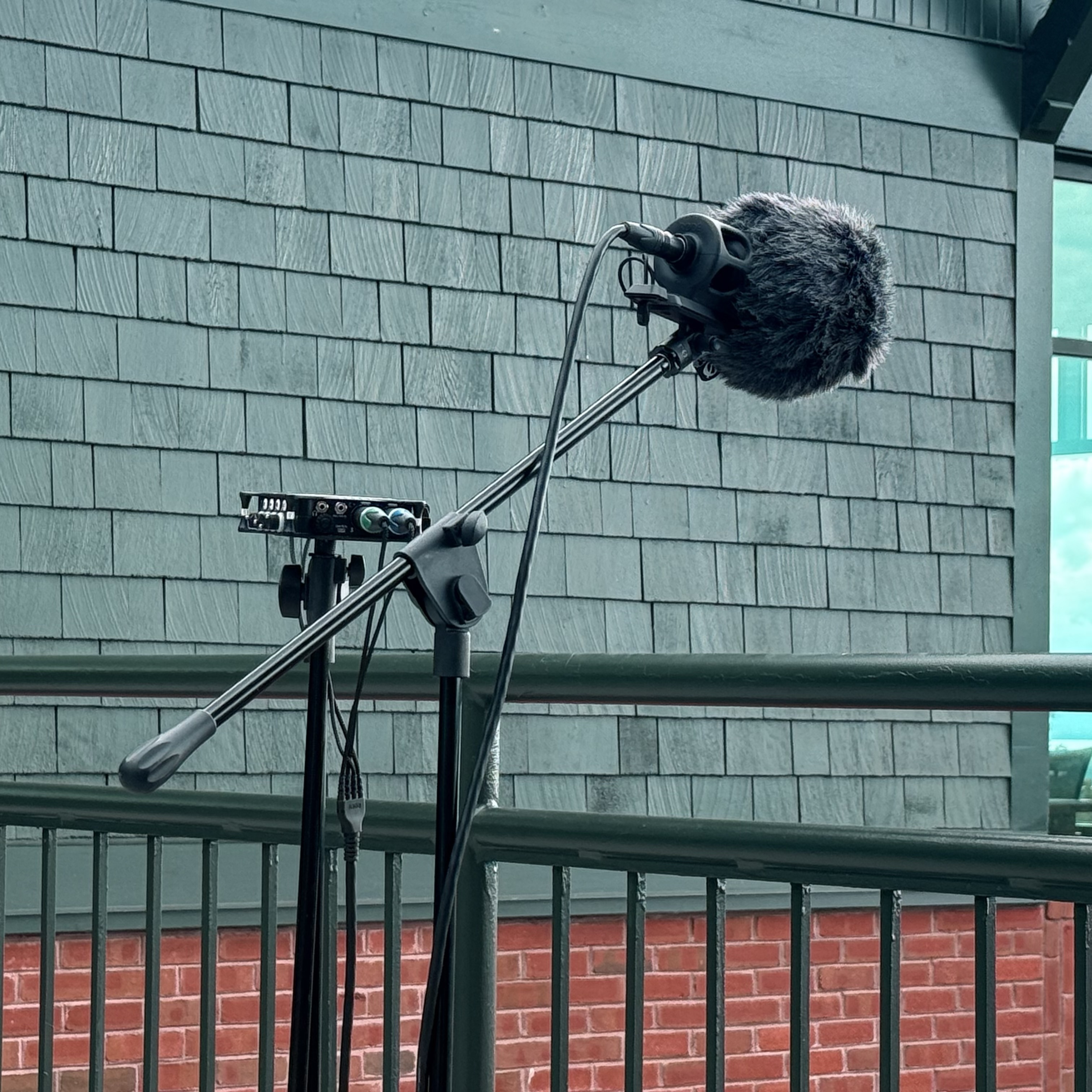 Boom mic on campus